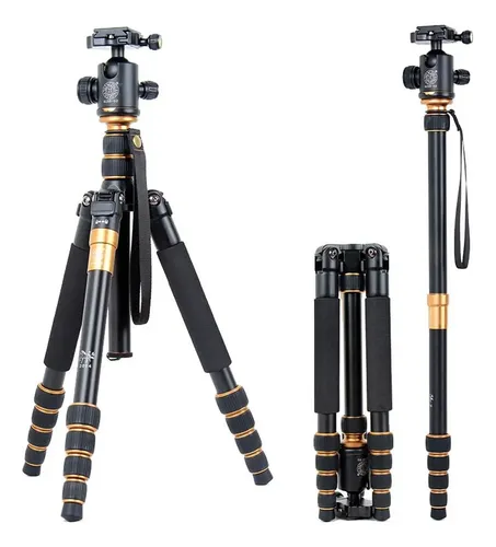 Tripé Profissional X600 com Monopé Hidráulico 2 em 1